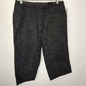 Maurices Capris Womens 4 Black Cropped Pants Casual Mid Rise NWT